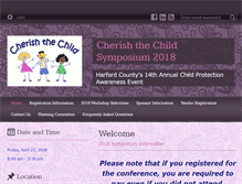 Tablet Screenshot of cherishthechildsymposium.com